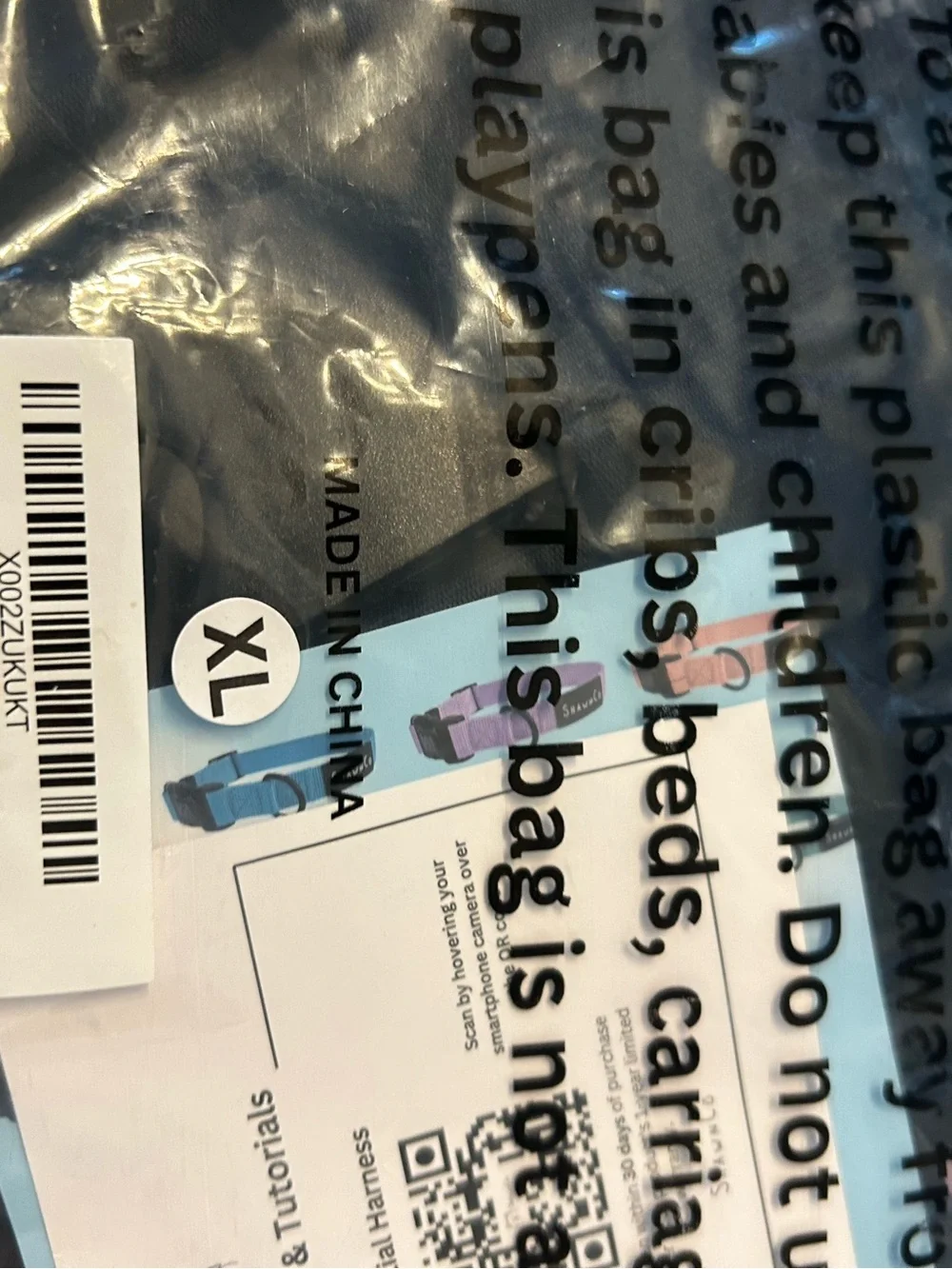 ShawnCo Purple & Black Dog Harness